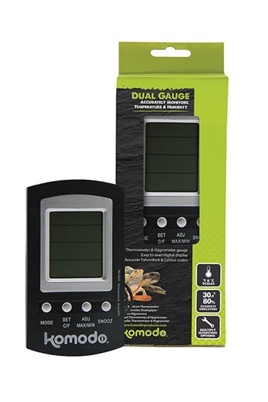 Komodo Dual gauge  combo hygro/termometer