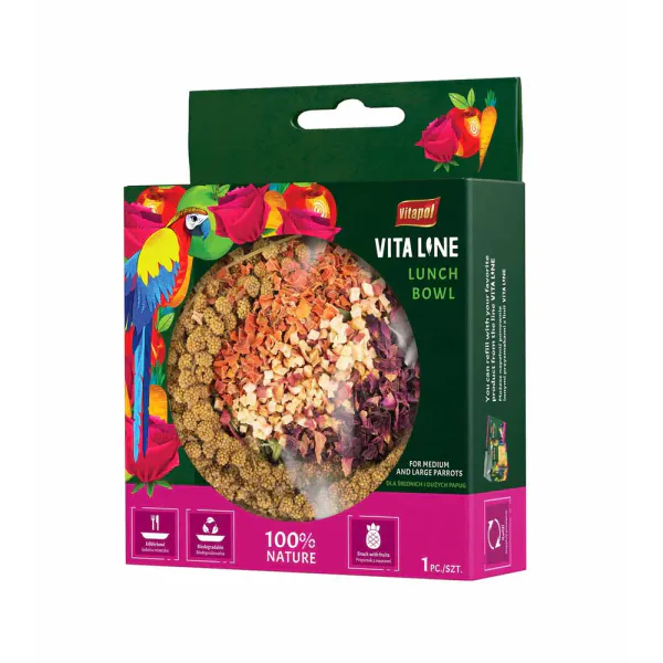 Vita Line Lunch Bowl Medium & large  papegøye180g