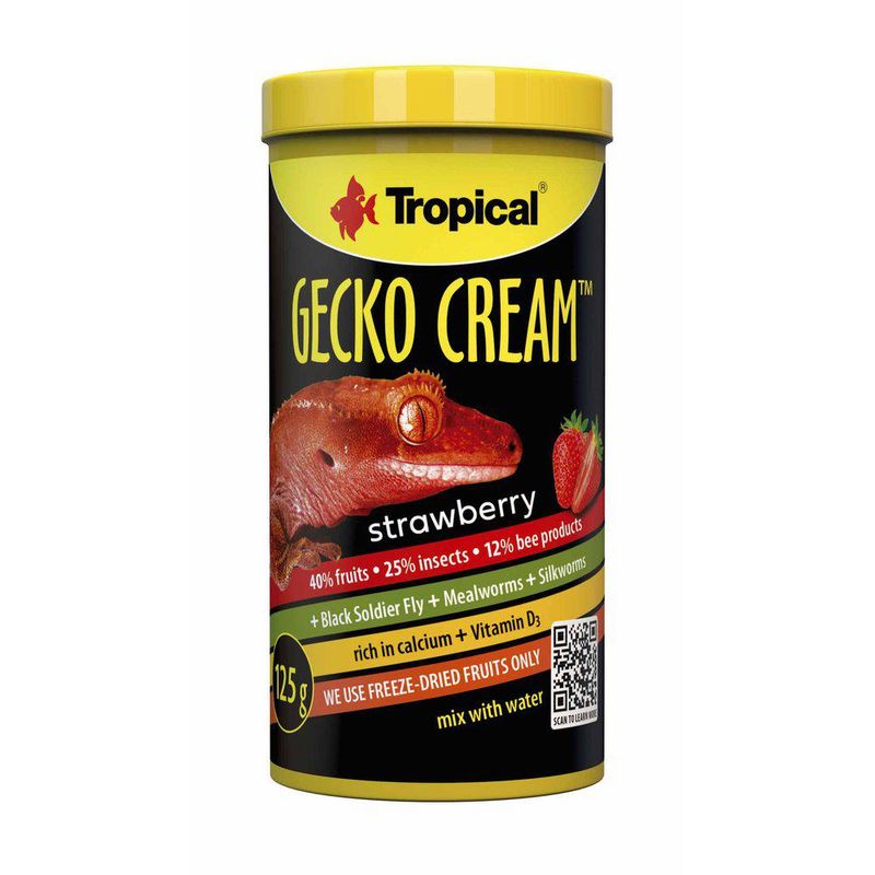 Tropical gecko cream strawberry 100ml