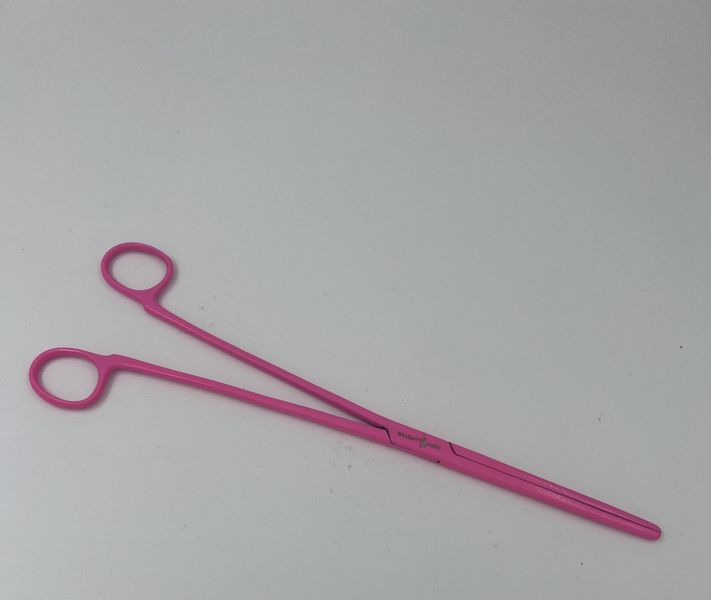 Rosa Hemostat 30cm uten lås