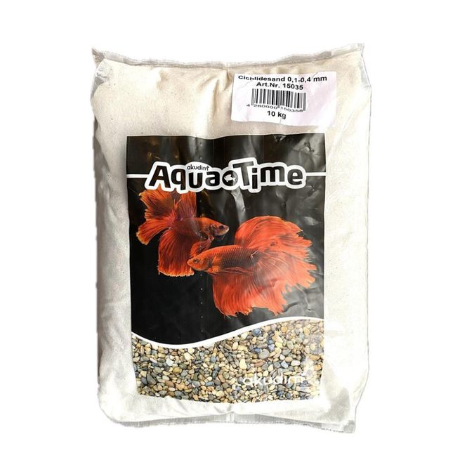 Hovedbilde Cichlidesand 0,1-0,4 mm. 10 kg. Hvit
