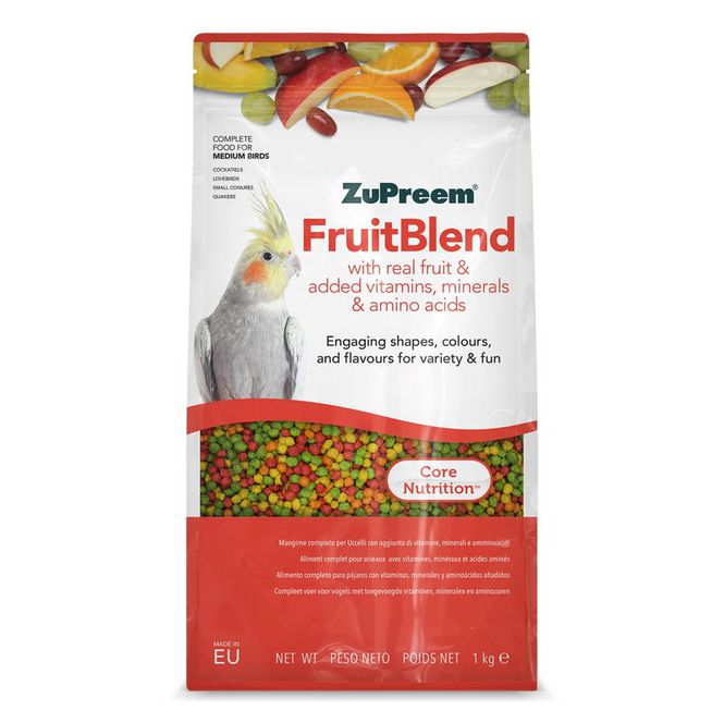 Hovedbilde Zupreem Fruitblend Nymfeparakit & dverg papegøyer ...