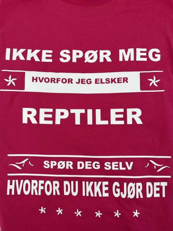 Ikke spør hvorfor jeg elsker reptiler - hettegenser ROSA