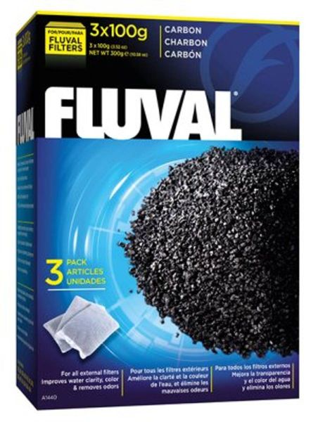 FLUVAL Aktivert kull 3x100g