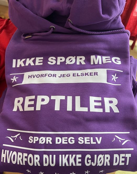 Hovedbilde Ikke spør hvorfor….hettegenser Lilla